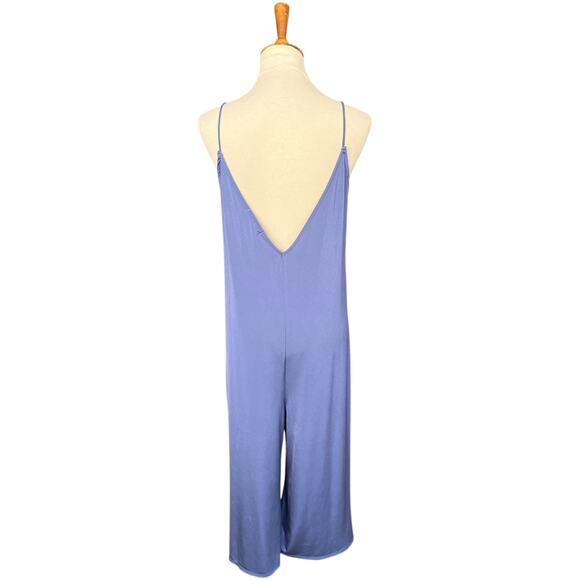 NWT Mahina Blue Silky 70s Style Indie Boho Romper Jumpsuit Size Large - Picture 5 of 7